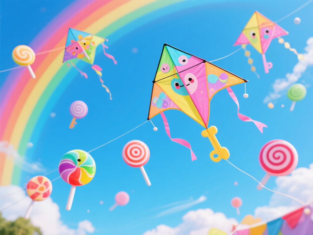 每一个风筝都有着自己独特的故事和寓意，而当糖果派对