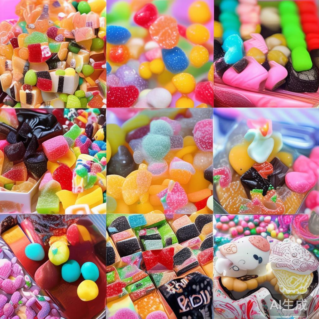 在XBB糖果派对中，糖果种类琳琅满目，从经典的水果