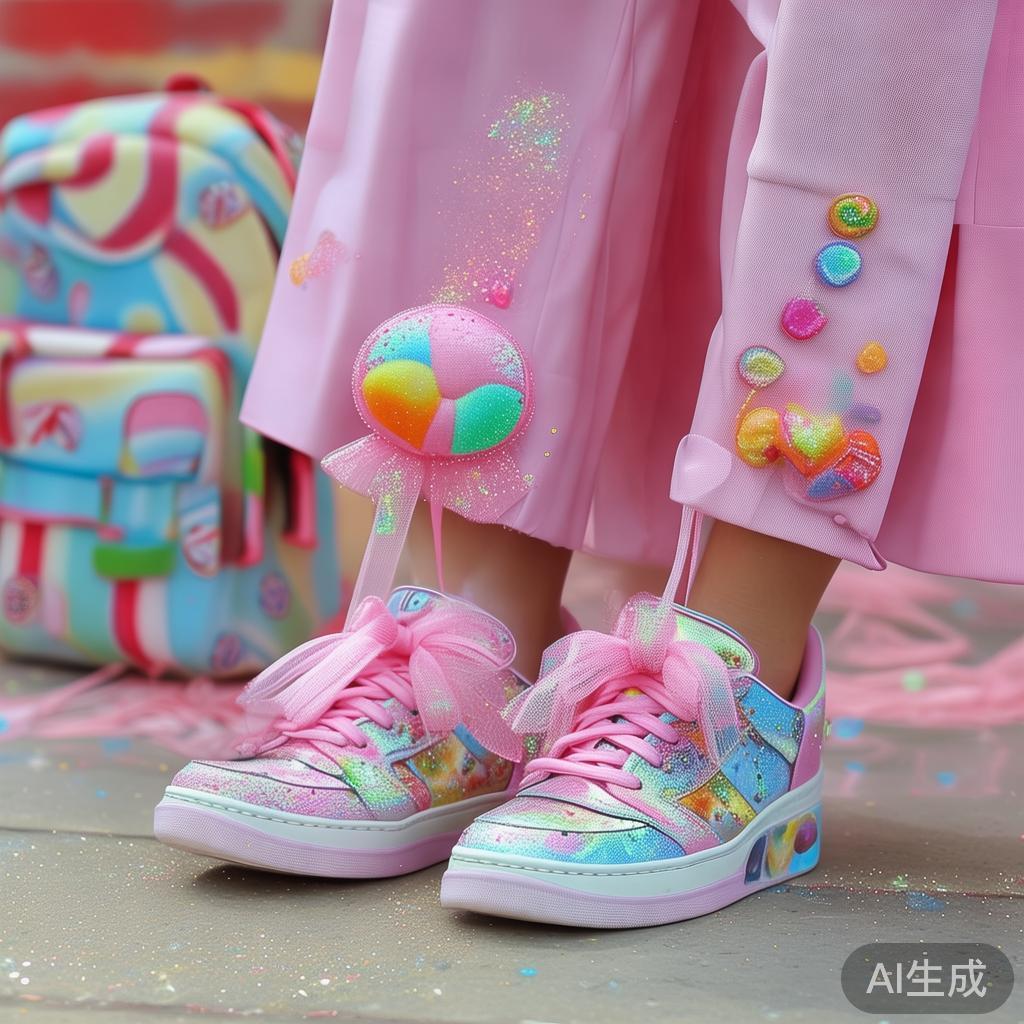 第二，注重甜美元素的点缀。加入一些糖果元素，比如毛