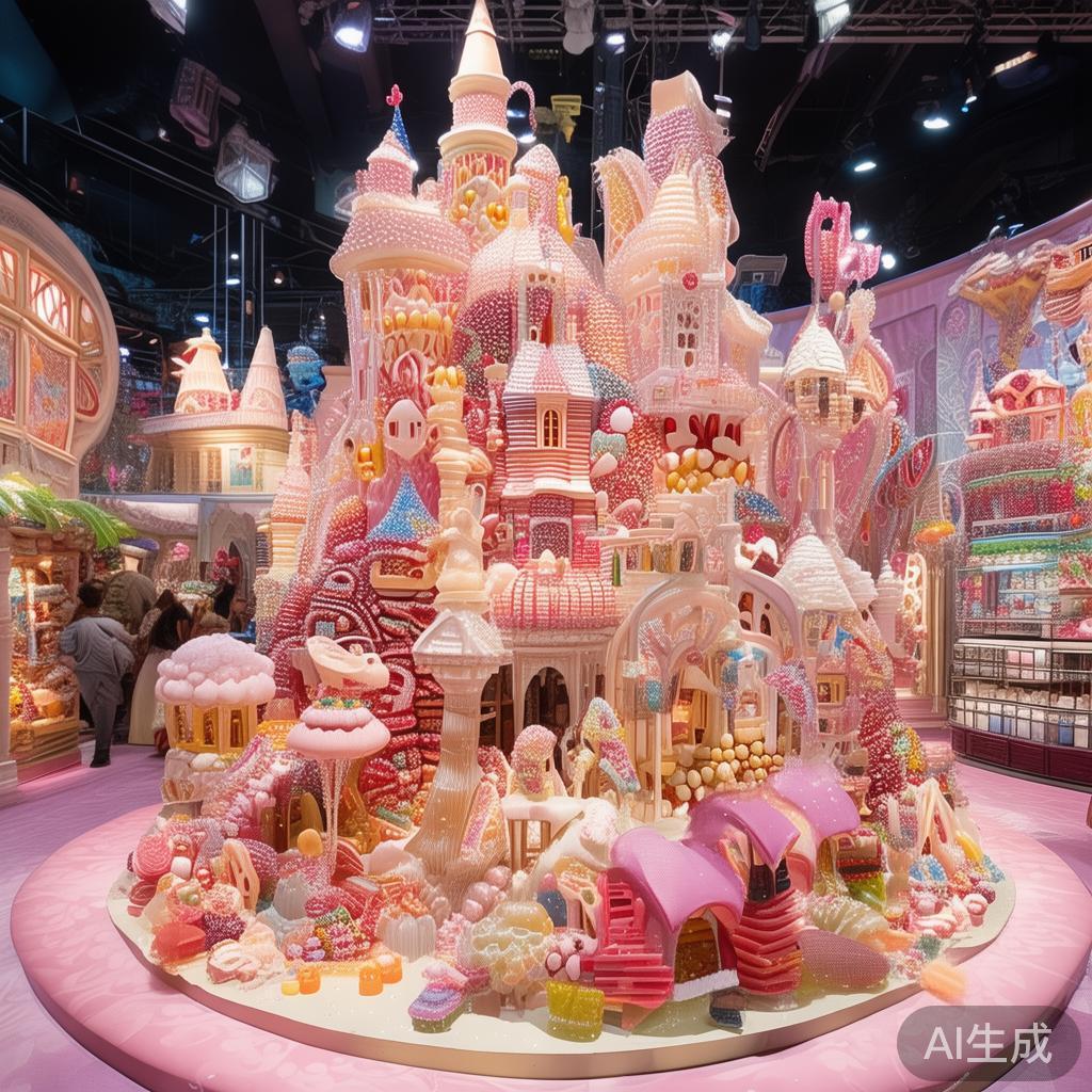 在这里，访客可以亲眼目睹各种琳琅满目的糖果造型，从