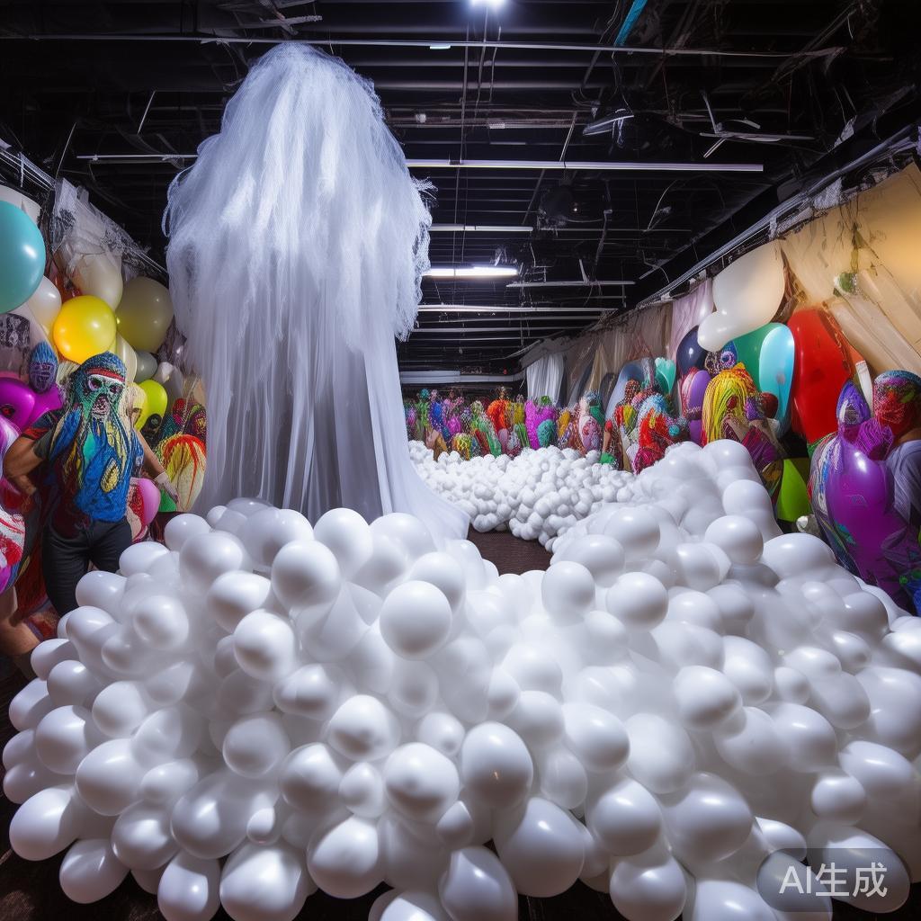 游戏规则：&nbsp;将一些白色的气球裹上白布，像极了鬼魂。