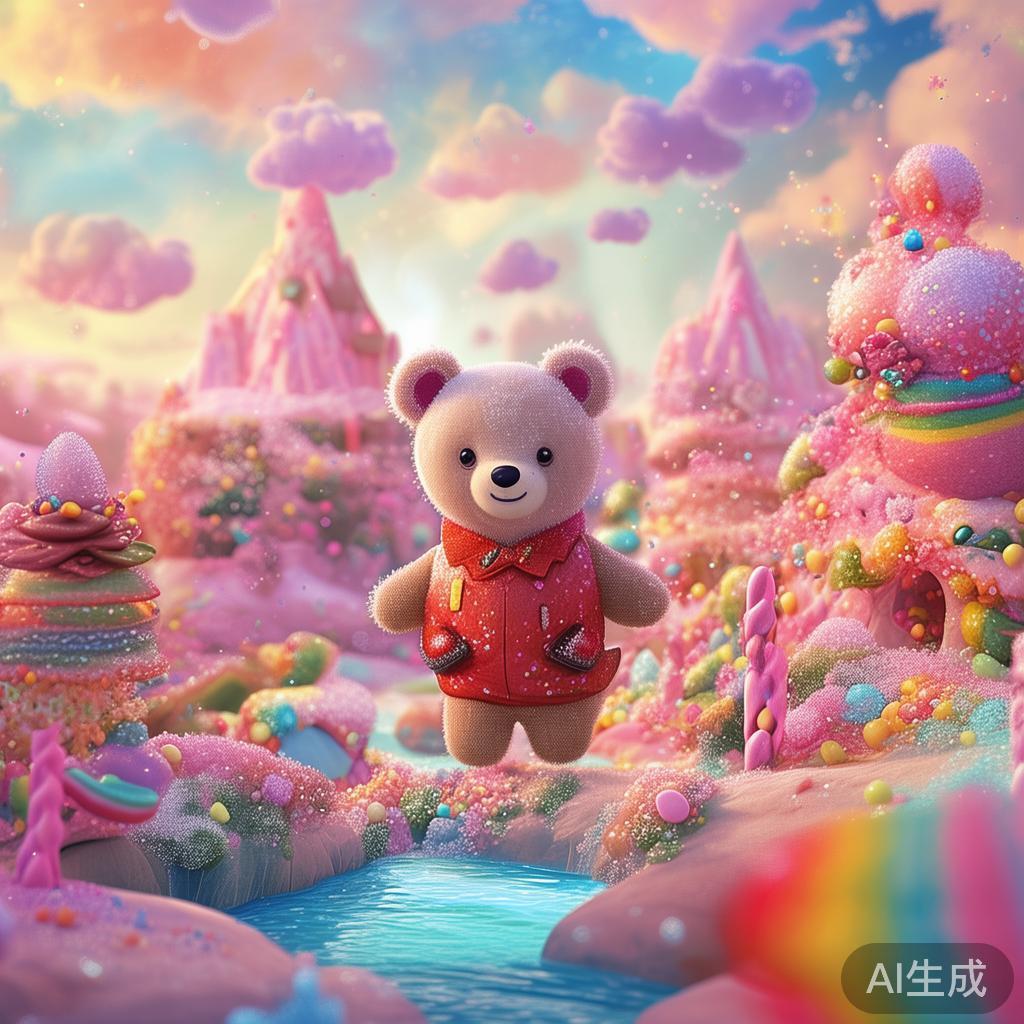 在糖果派对的世界里，草莓熊扮演着小小的主人公，带领