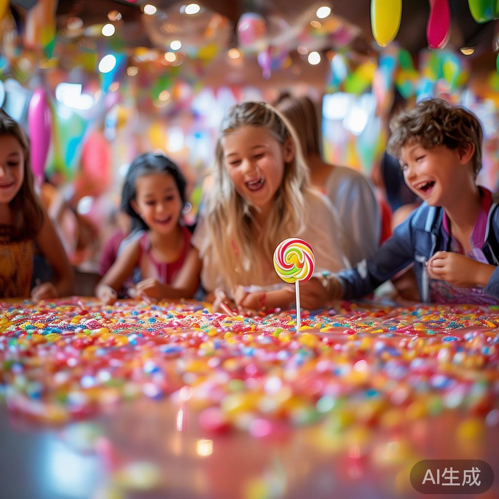 在糖果派对中，掉落的棒棒糖不仅是一个简单的小意外，
